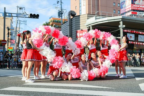 まちなかパフォーマンスステージ（郡山商業高校チアリーディング部）